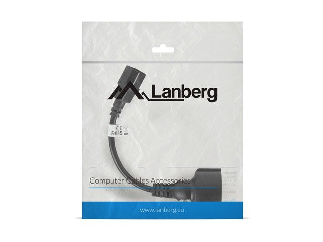Lanberg Cable De Alimentacion Schuko A C14 H/M Negro Ca-C14e-10cc-0018-Bk -..Lanb