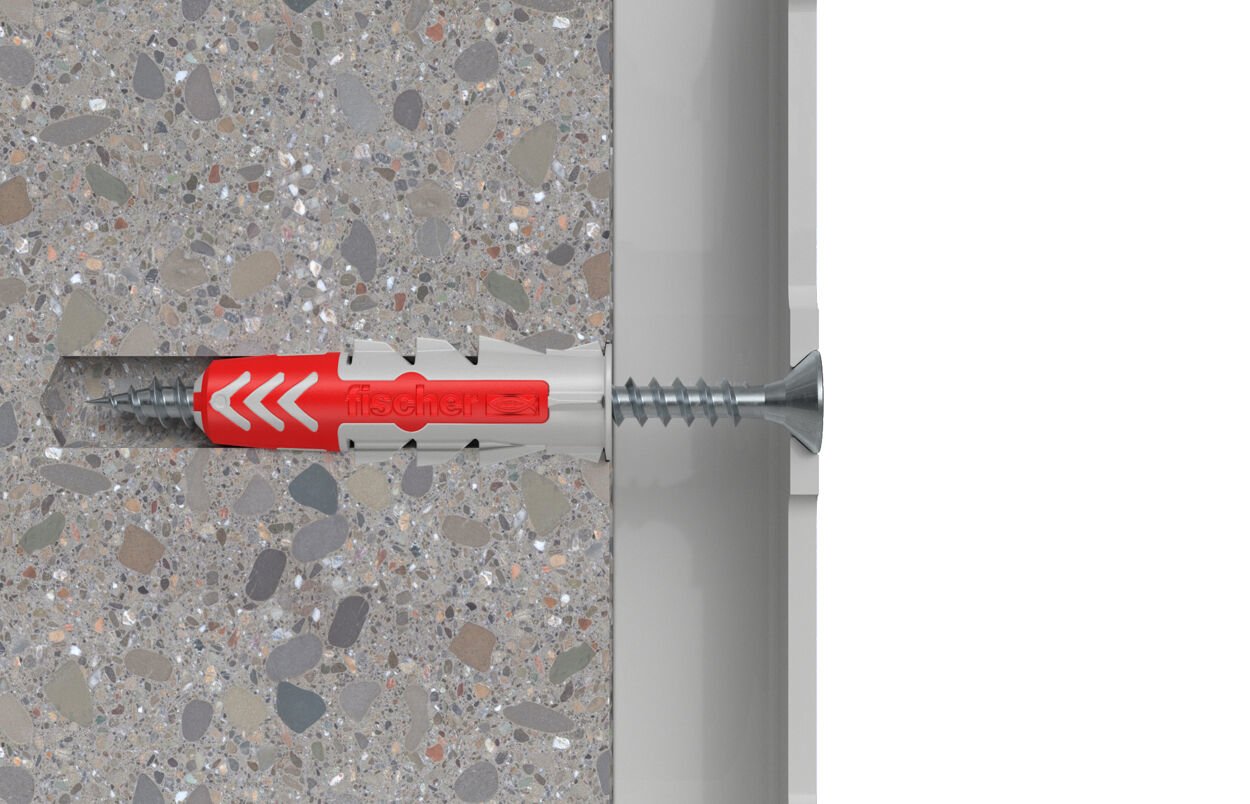 Taco Fischer Duopower 8x40 Rb K Gris Claro/Rojo, 8 Piezas, Con Tornillo Y Pegatinas 535957