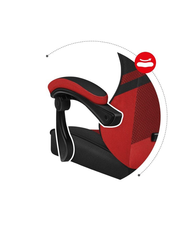 EAN 5903796013146 - Huzaro FORCE 4.4 Silla para videojuegos de PC Asiento (de seguridad) de butaca Negro, Rojo imagen 10