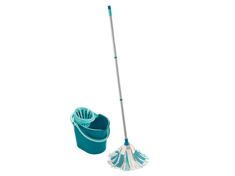 Fregona Leifheit 52106 Algodón, Fibra Seca Y Húmeda Azul, Blanco