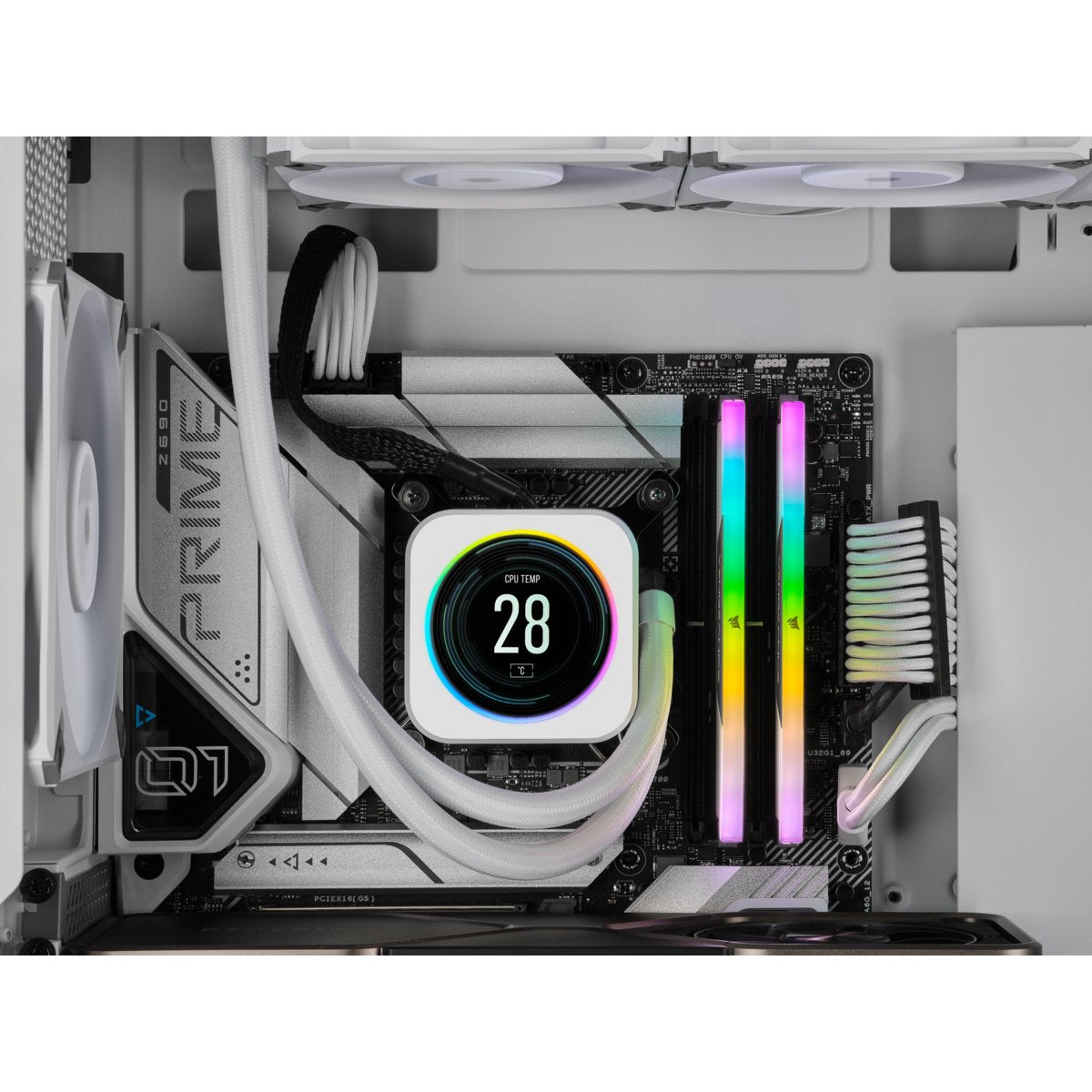 EAN 0840006694694 - Corsair Vengeance RGB CMH32GX5M2B6000C40W módulo de memoria 32 GB 2 x 16 GB DDR5 288-pin DIMM imagen 2