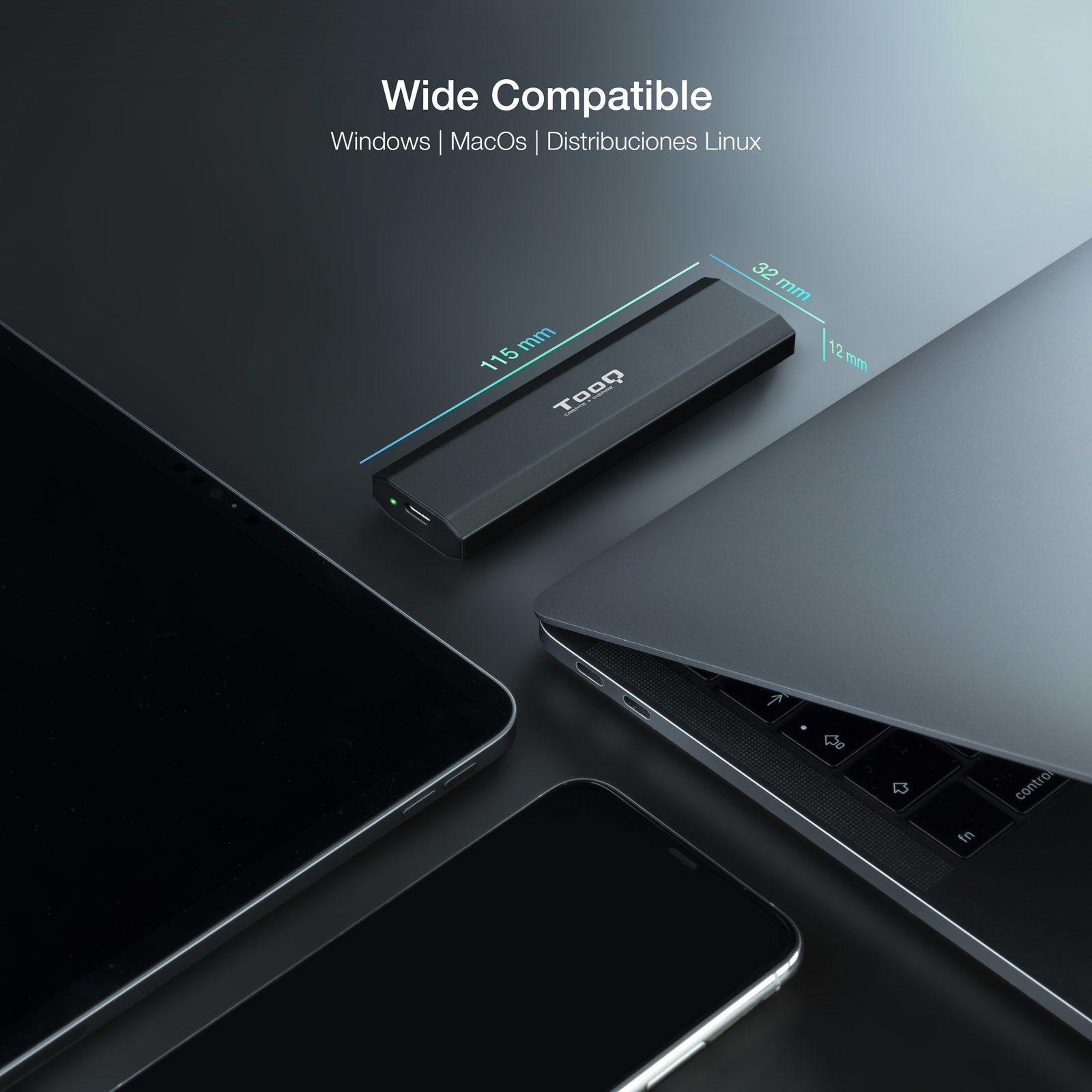 Tooq Shura Carcasa Externa Ssd M.2 Ngff/Nvme Usb-C 3.1 Gen2