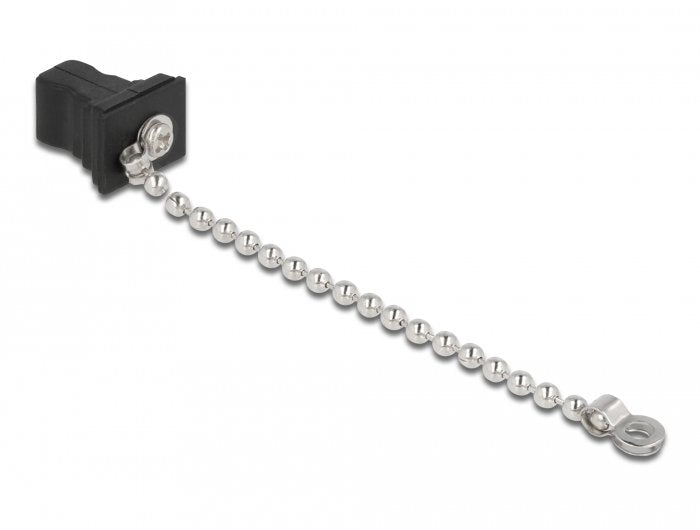 Lwl Staubschutzkappe Mit Kette Für Sc Stecker Schwarz