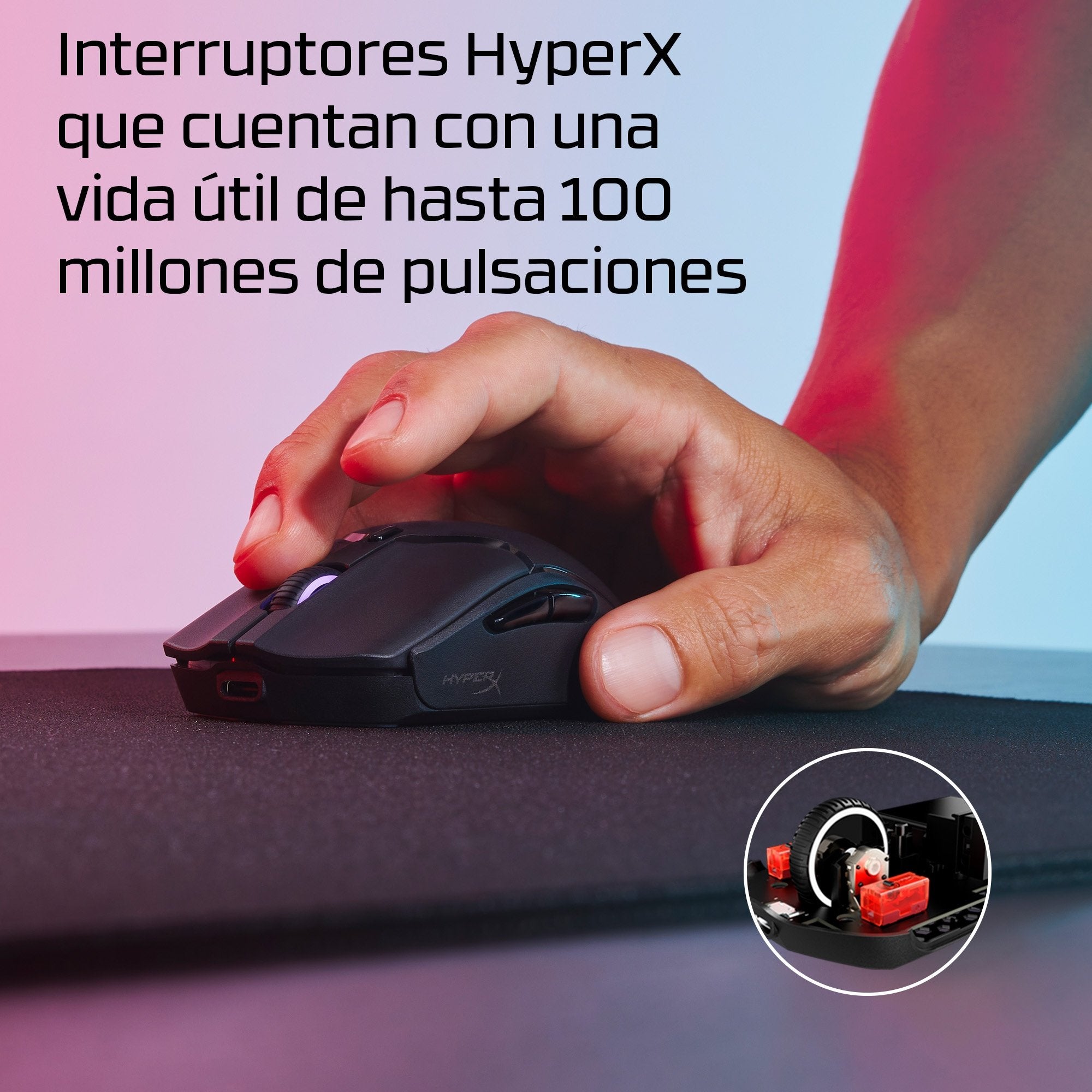 Hp Hyperx Pulsefire Haste 2 Mini: Ratón Gaming Inalámbrico (Negro)
