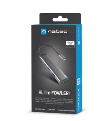 EAN 5901969437232 - NATEC Fowler Slim Alámbrico USB 3.2 Gen 1 (3.1 Gen 1) Type-C Negro, Cromo imagen 7