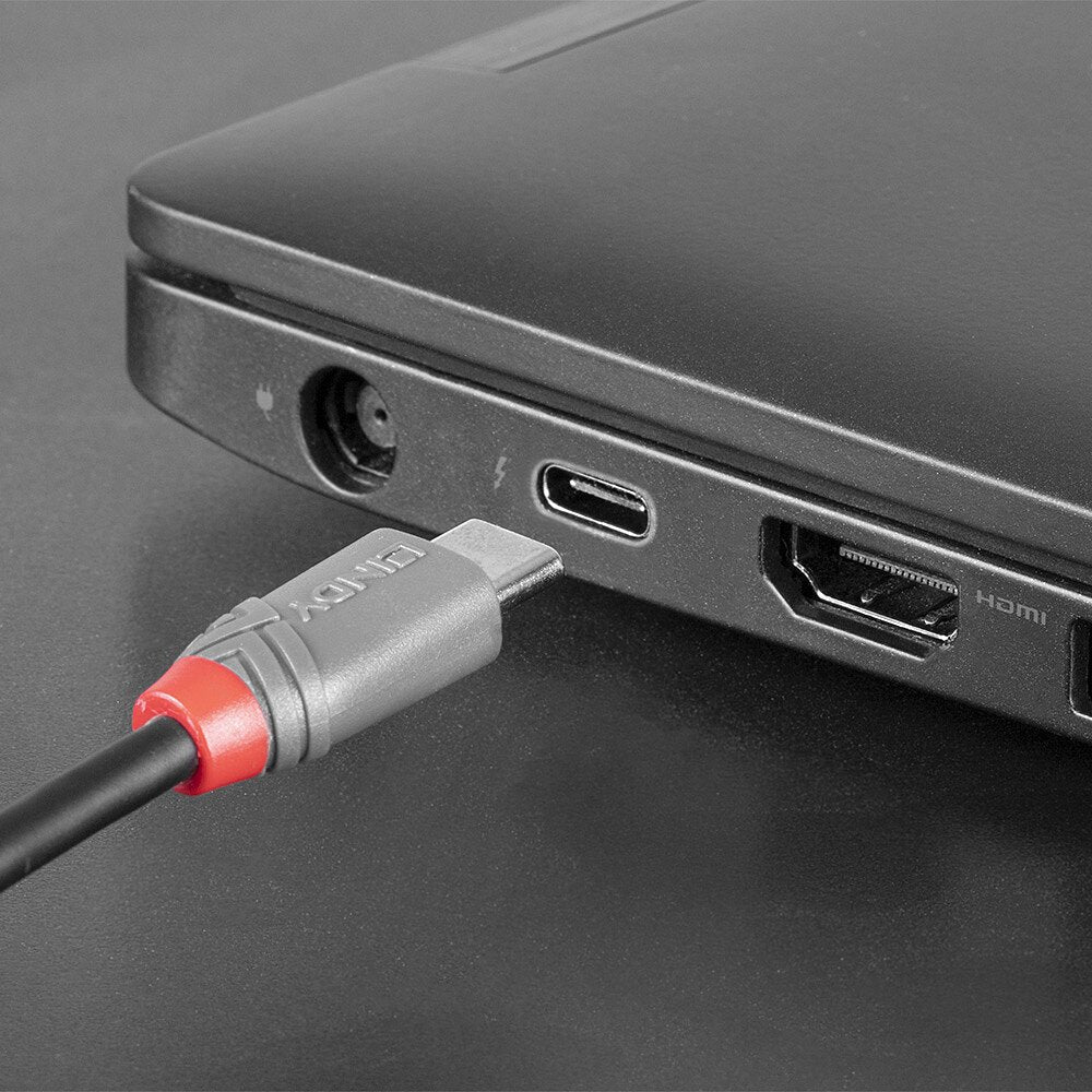Lindy 3m Usb 2.0 Typ C An Micro-B Cable, Anthra Line