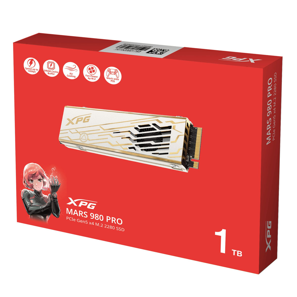 EAN 4711085949424 - ADATA SMAR-980P-1TCI unidad de estado sólido 1 TB M.2 PCI Express 5.0 NVMe 3D NAND imagen 14