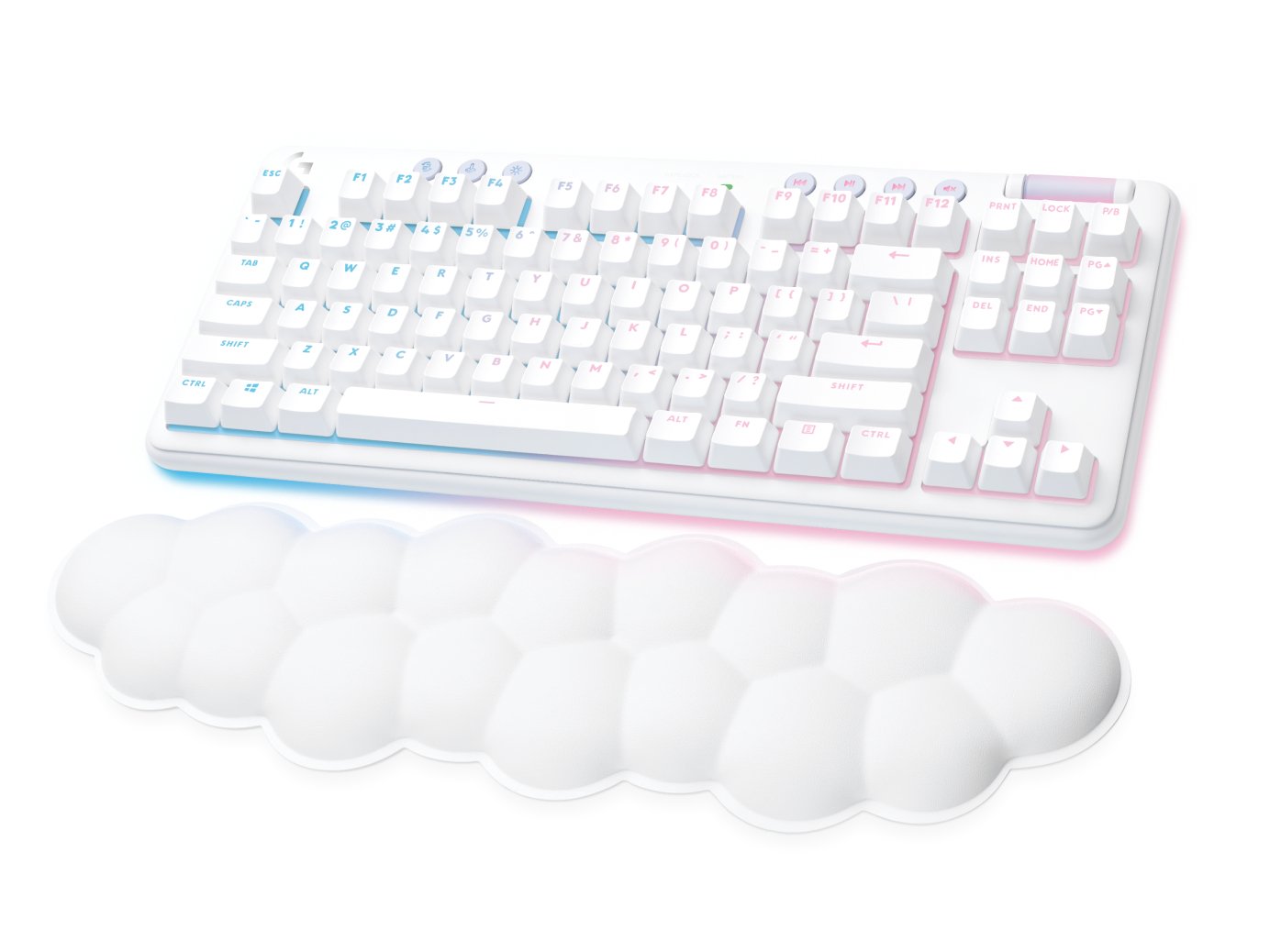 Logitech G G715 Teclado Sin Teclado Numérico Retroiluminación Inalámbrico Bluetooth 2.4 Ghz Azerty Francés Interruptor: Linear Blanco