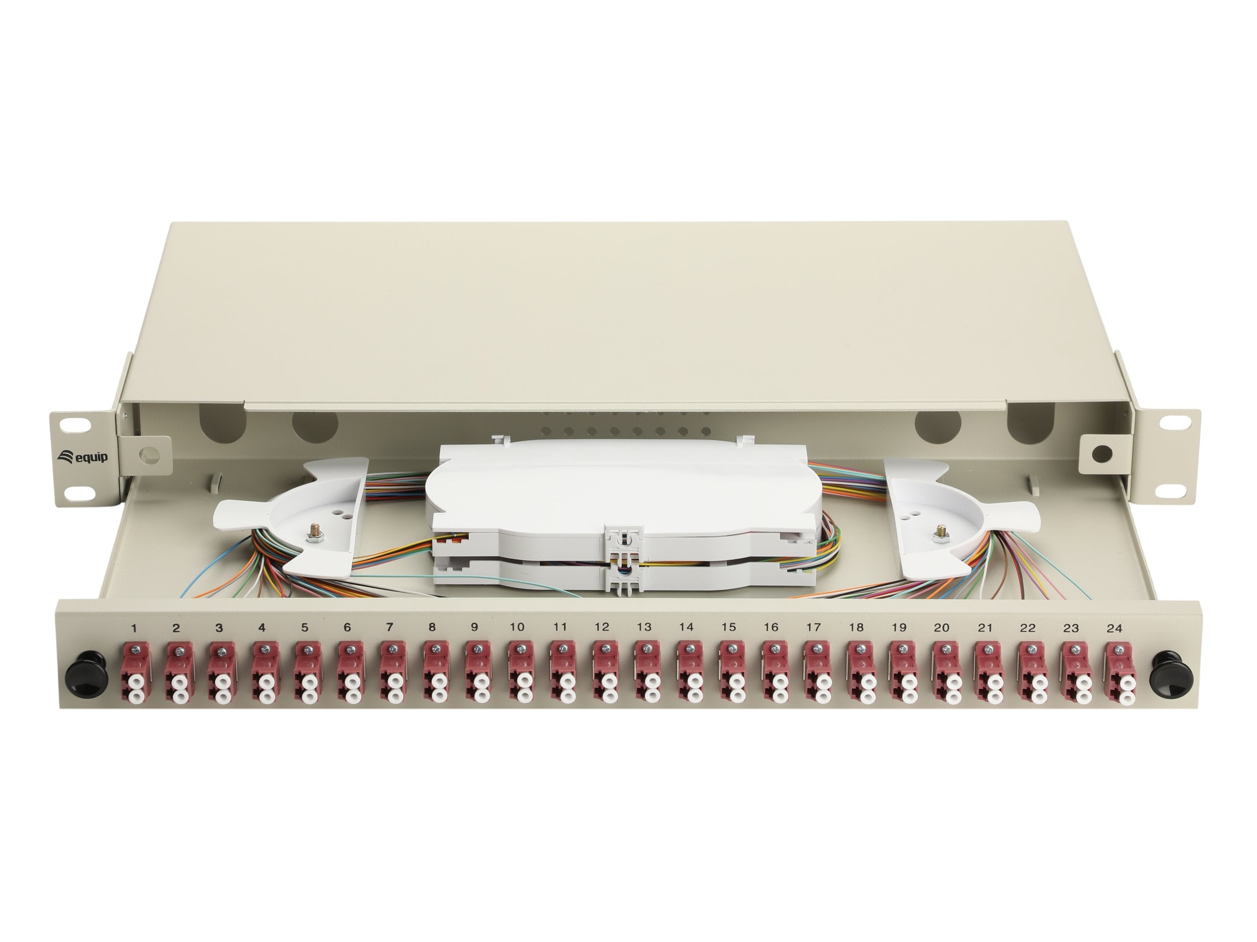 Equip Lwl-Spleisskamen 24-Port Lc-Duplex Om4 1u Komplett Gr