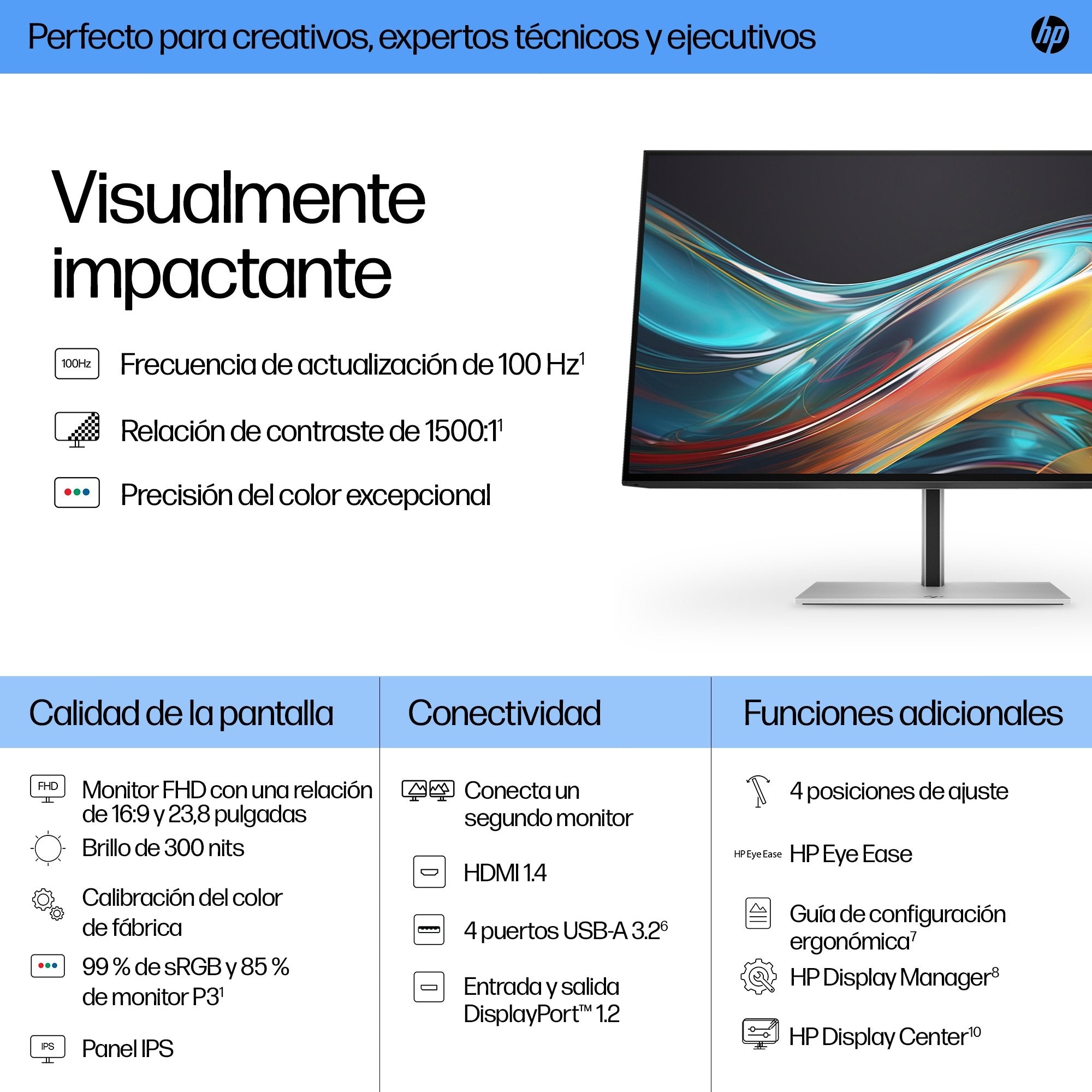 EAN 5715063475959 - HP Series 7 Pro 23.8 inch FHD Monitor - 724pf pantalla para PC 60,5 cm (23.8") 1920 x 1080 Pixeles imagen 8