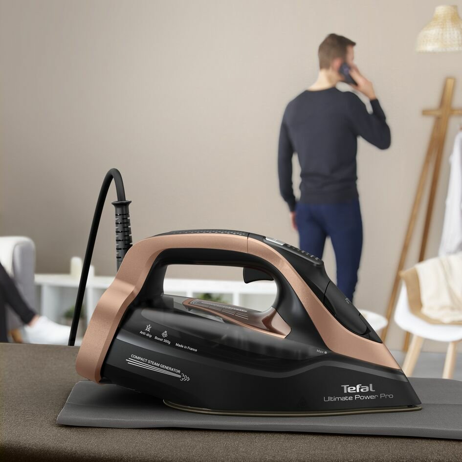 EAN 3121040089040 - Tefal Ultimate Power Pro FV9E50 Plancha vapor-seco Durilium AirGlide Autoclean soleplate 3200 W Negro, Co imagen 2