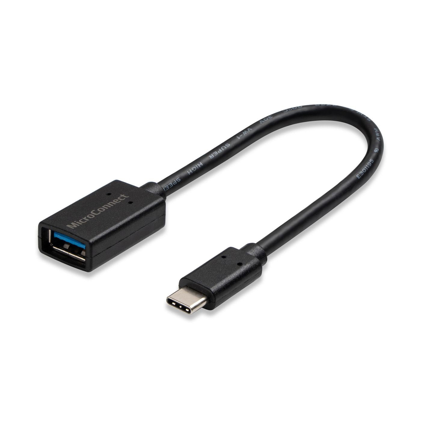 EAN 5711783784814 - Microconnect USB3.1CAF02BH cable USB USB 3.2 Gen 1 (3.1 Gen 1) 0,2 m USB C USB A Negro imagen 1
