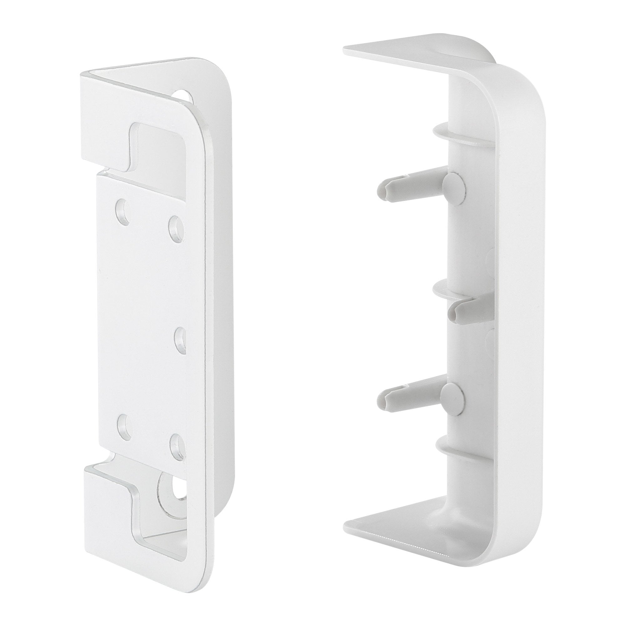 Soporte De Montaje Inline Slatwall Para Soporte De Pared Panel, Blanco, 2 Uds. Par