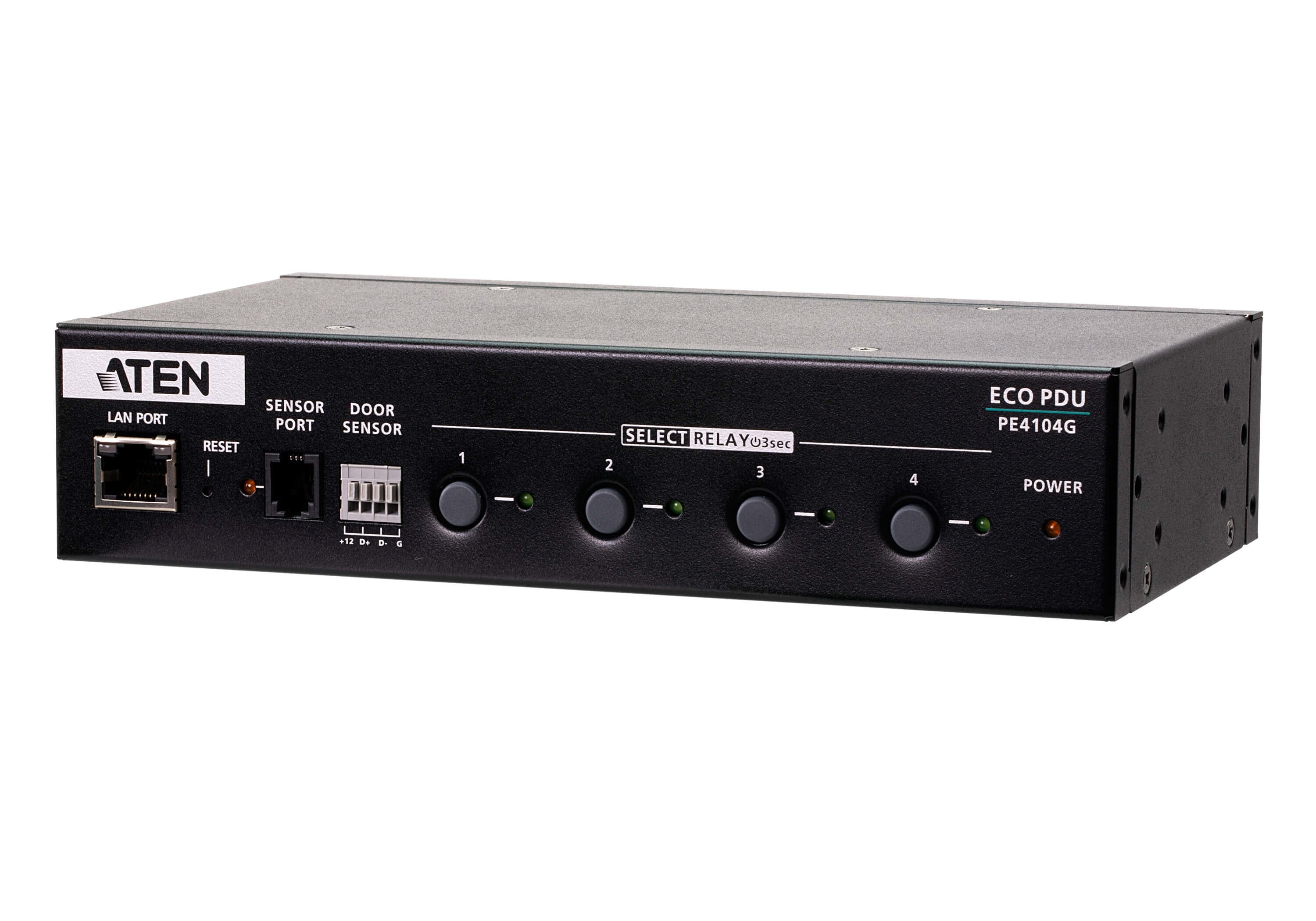 EAN 4710469340086 - ATEN PE4104G-AT-G unidad de distribución de energía (PDU) 4 salidas AC 1U Negro imagen 1