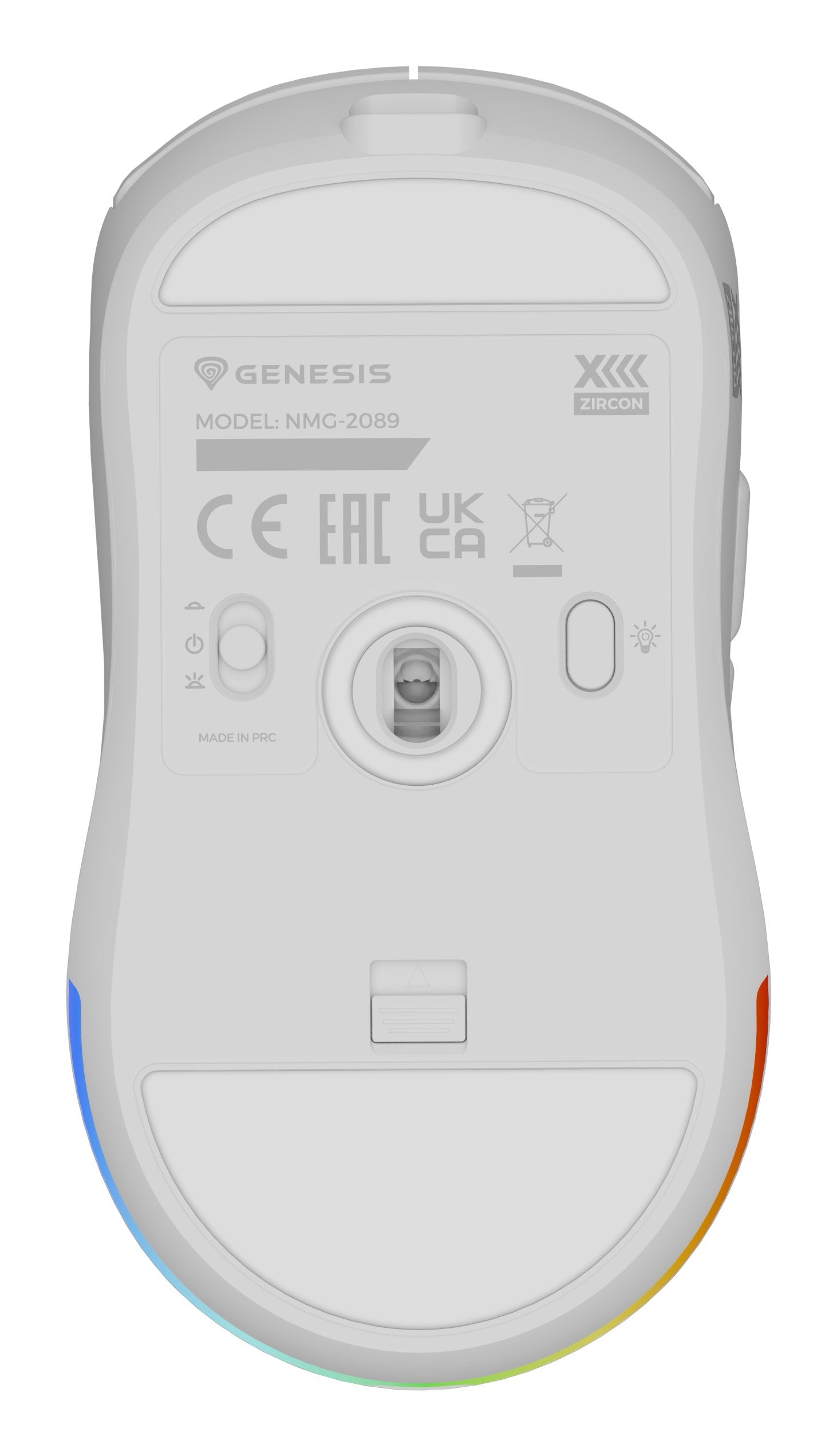 Raton Gaming Genesis Zircon Xiii Customizable Inalambrico 26000 Dpi Blanco