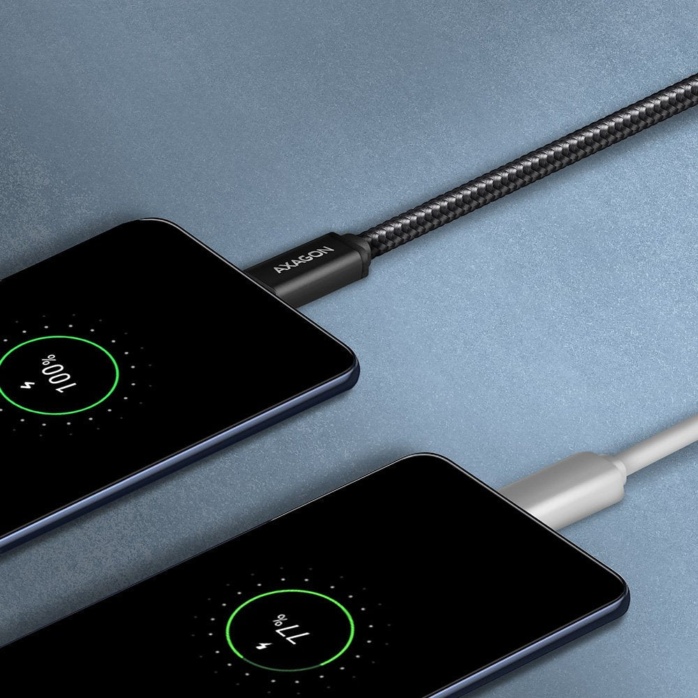 Axagon Hmm-Am10tb Cable Micro-Usb Auf Usb-A 2.0, Negro - 1m