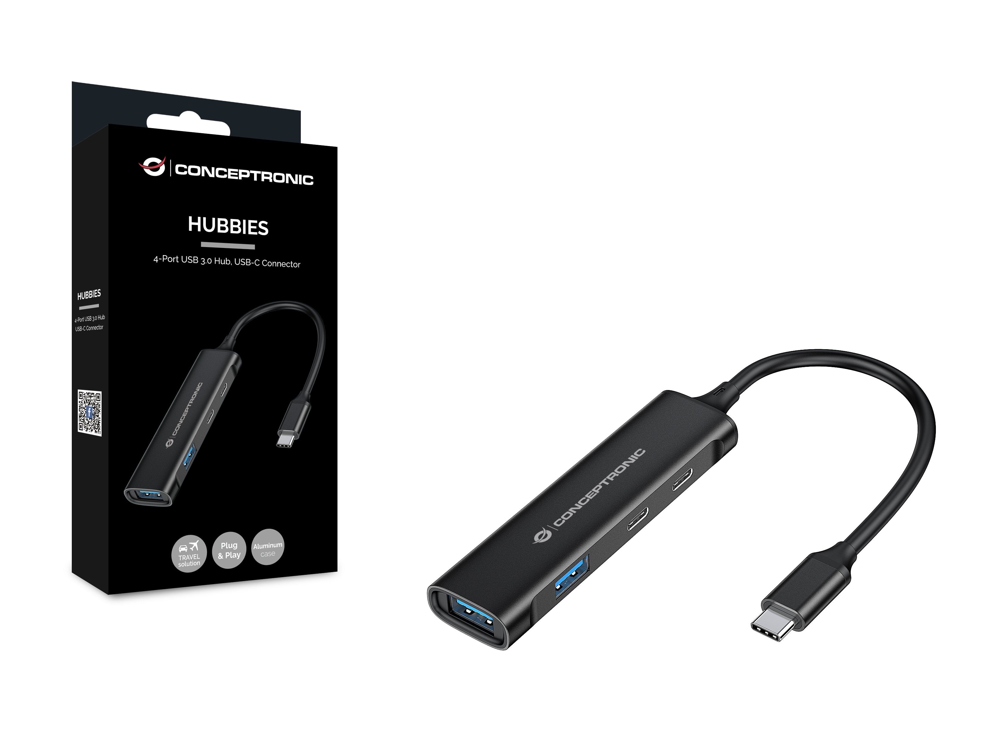 Conceptronic Usb-Hub 4-Port 3.0 ->2xusb-C/A