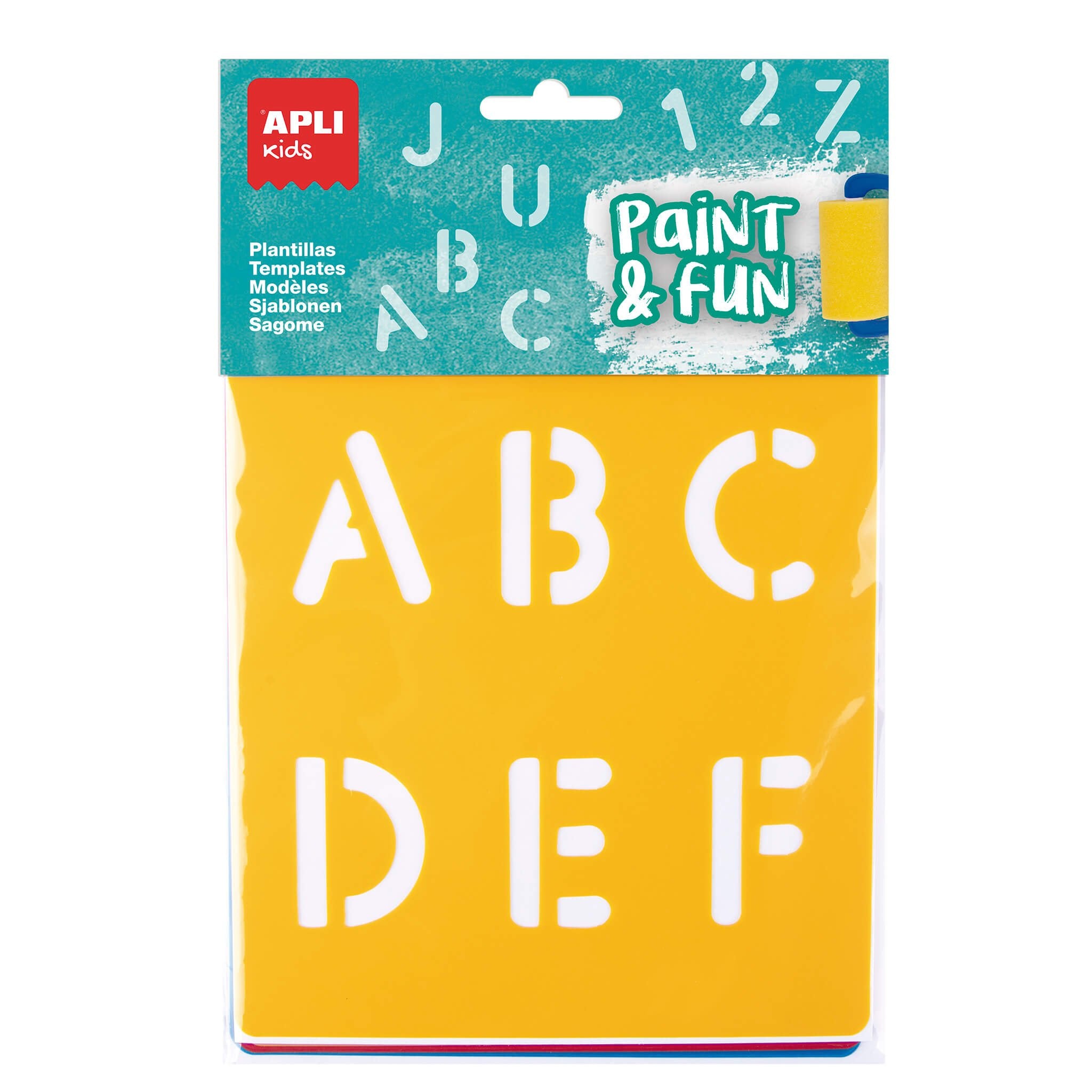 EAN 8410782194071 - APLI Kids 19407 plantilla Azul, Rojo, Amarillo Plantilla de letras/números imagen 1