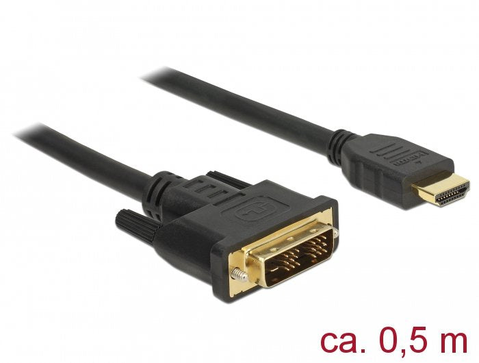 Delock 85581 Cable Hdmi -> Dvi-D 0.50m Negro