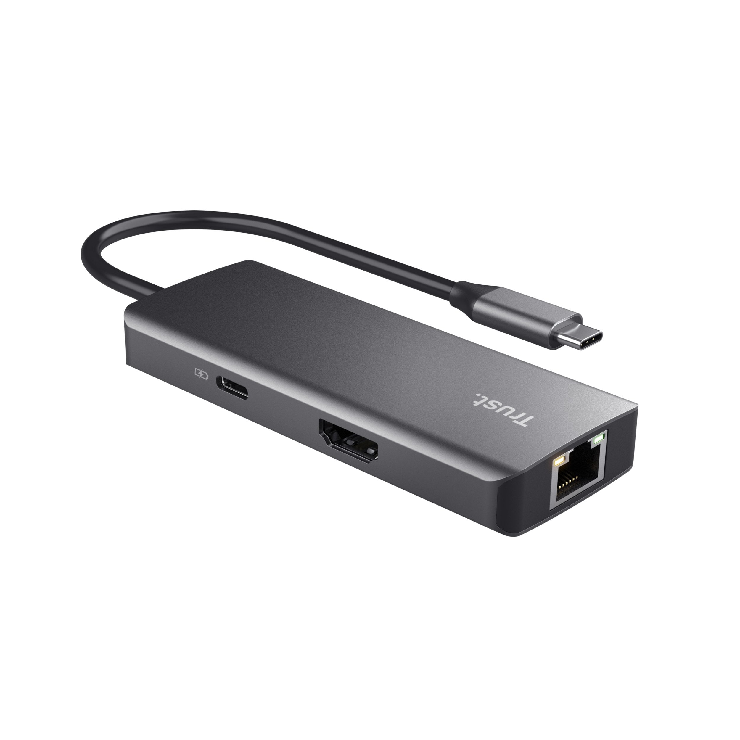 Docking Usb Tipo-C Trust Dalyx 2xusb 2xusb Tipo-C 1xhdmi 1xrj45 Gris