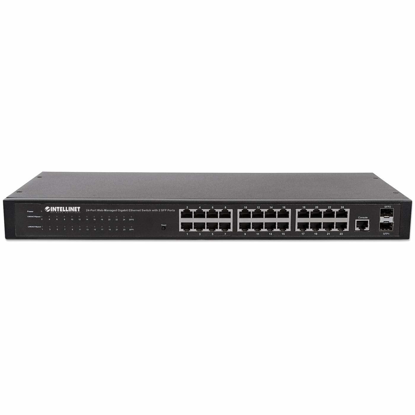 EAN 0766623560917 - Intellinet 560917 switch Gestionado Gigabit Ethernet (10/100/1000) 1U Negro imagen 4