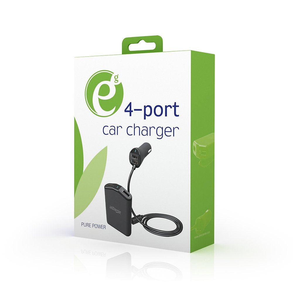 EAN 8716309099974 - Gembird EG-4U-CAR-01 cargador de dispositivo móvil GPS, Smartphone, Tableta, Universal Negro Encendedor d imagen 5