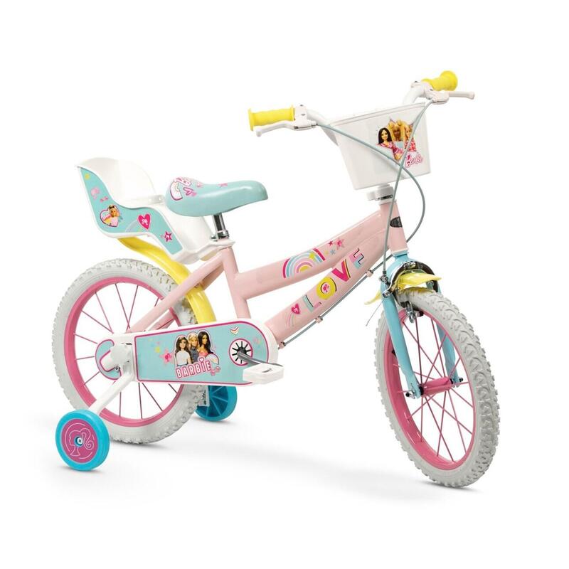 Bicicleta Infantil 16" Barbie Toimsa 1465 Rosa