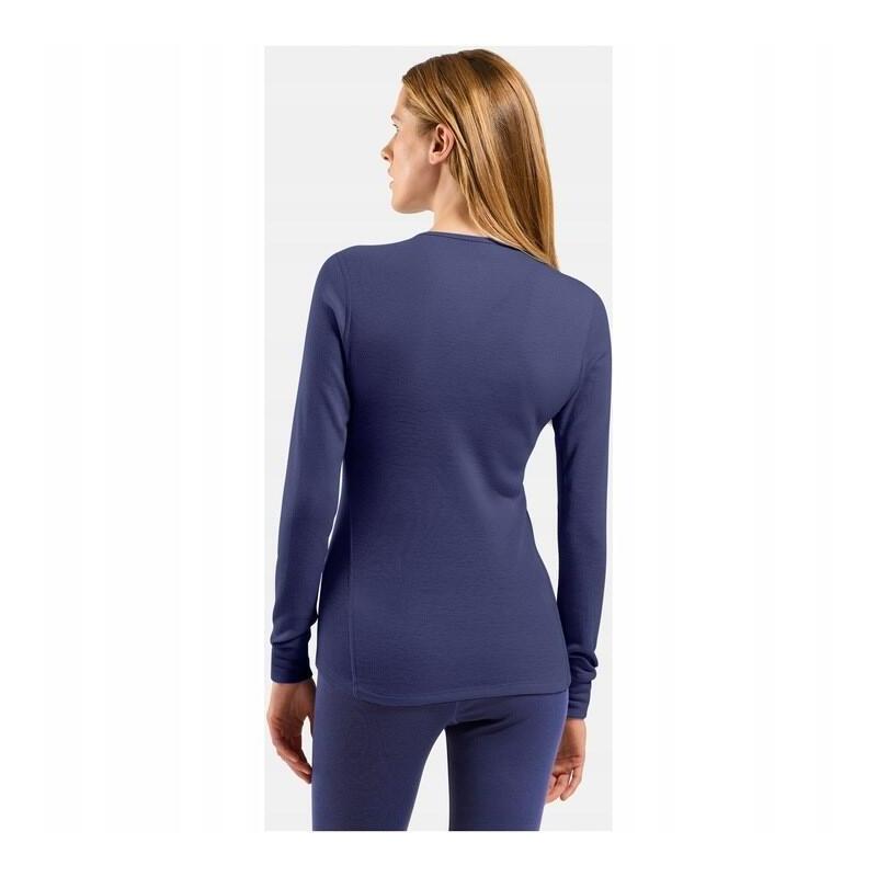 Bielizna Termoaktywna Z Dlugim Rekawem Odlo Bl Top Crew Neck L/S Active Warm Roz. M Niebieska