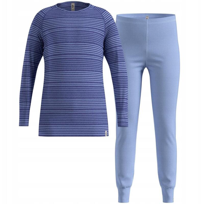 Bielizna Termoaktywna - Zestaw Odlo Set Long Active Warm Set Roz. 140cm Granatowa