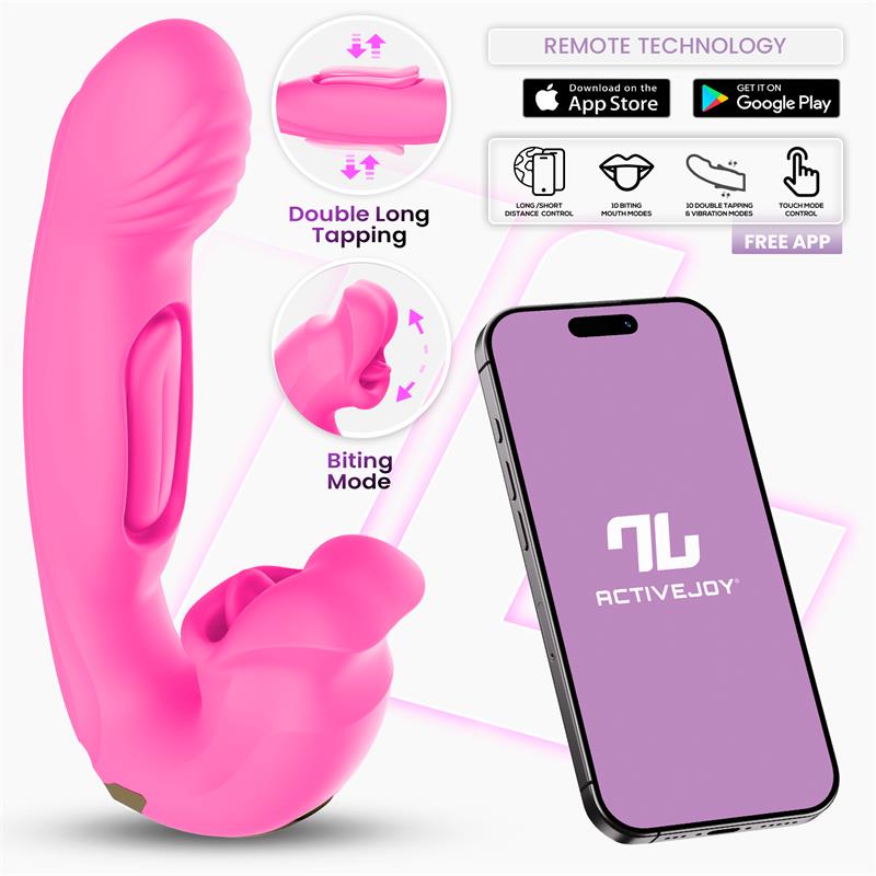 Bimby Vibrador Con Mordisqueo Y Lengua Doble Tapping Con App