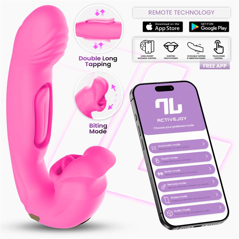 Bimby Vibrador Con Mordisqueo Y Lengua Doble Tapping Con App