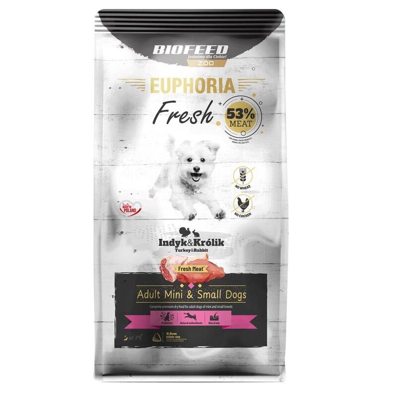 Biofeed Euphoria Fresh Adult Mini & Small Turkey With Rabbit - Alimento Seco Para Perros - 50g