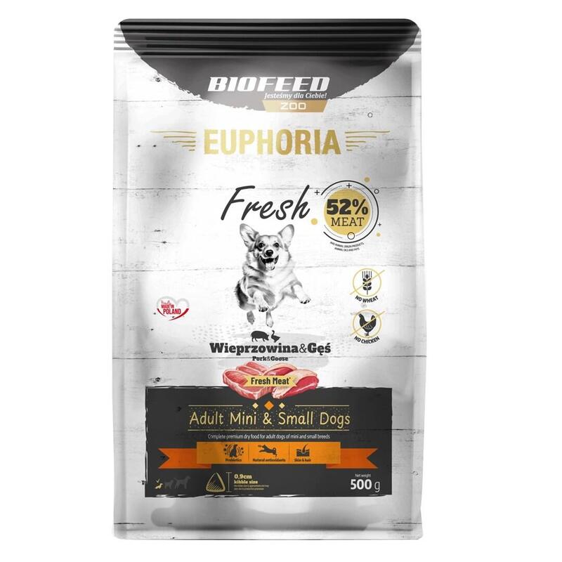 Biofeed Euphoria Fresh Meat Adult Wieprzowina/Ges Xs/S 0,5kg
