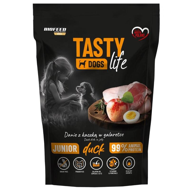 Biofeed Tasty Dogs Life Junior Duck - Wet Dog Food - 150g