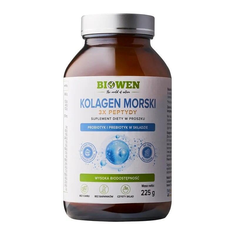 Biowen Colágeno Marino 3x Péptidos Complemento Alimenticio Para Personas 225g