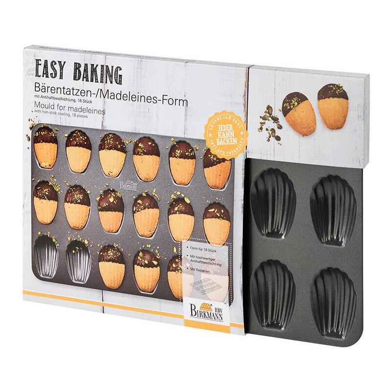 Birkmann Easy Baking, Bärentatzen-/Madeleine Blech Para 18 Piezas