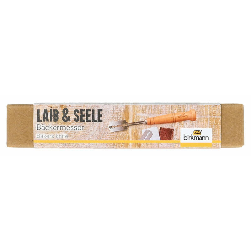 Birkmann Laib & Seele, Bäckermesser, 19 Cm, Holzgriff Buche, 5 Klingen Edelstahl