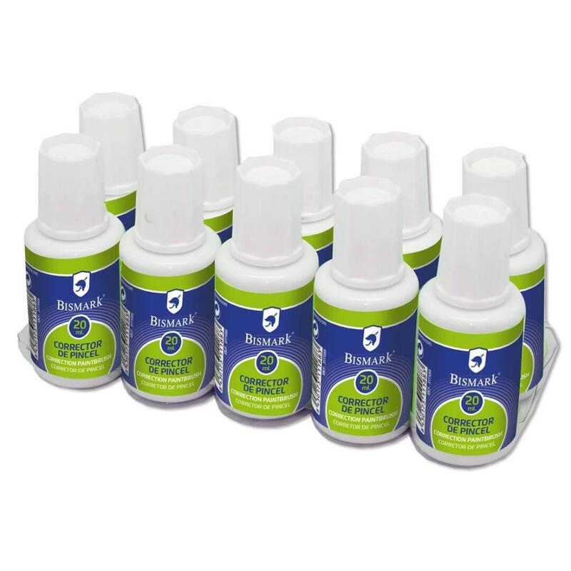 Bismark Corrector Líquido Pincel Bote 20ml Caja -10u-