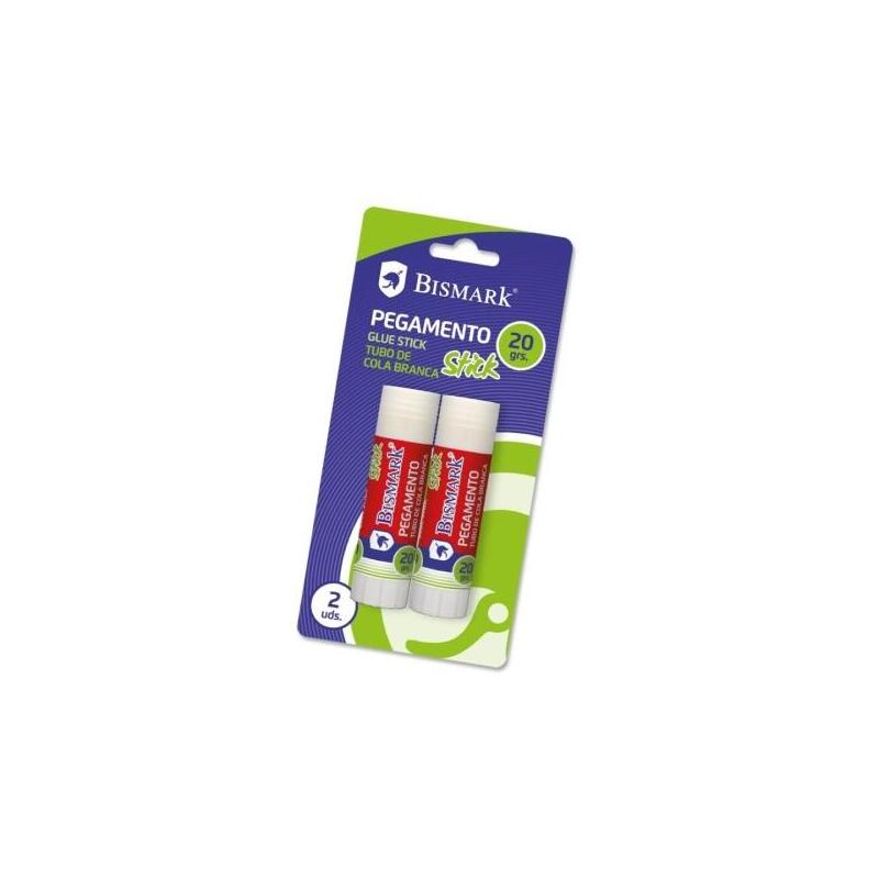 Bismark Pack De 2 Barras De Pegamento 20gr - Multiusos - Sin Disolventes - Uso Escolar