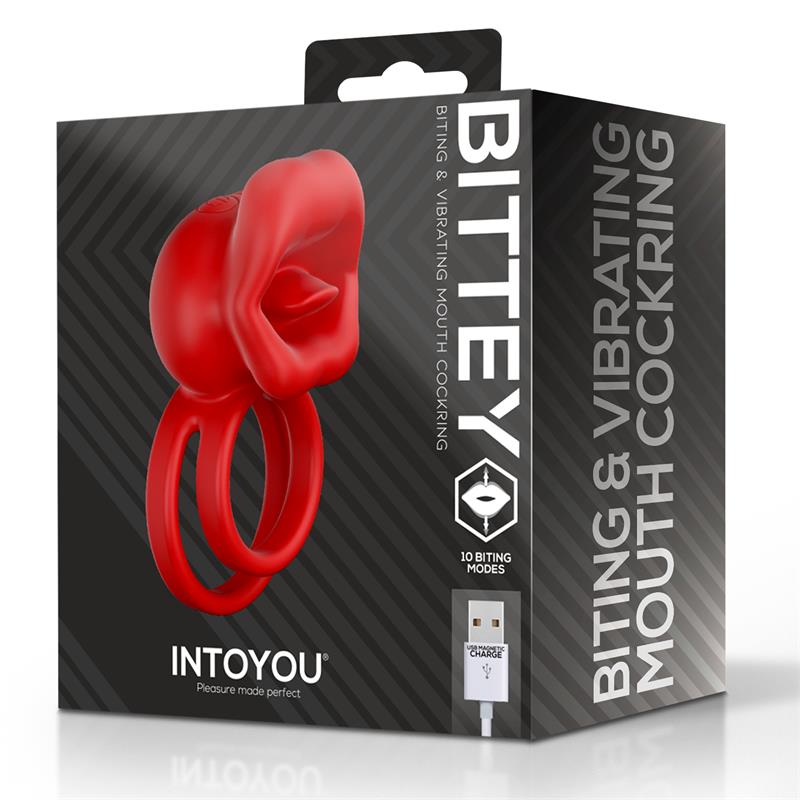 Bittey Anillo Vibrador Con Biting - Mordisqueo