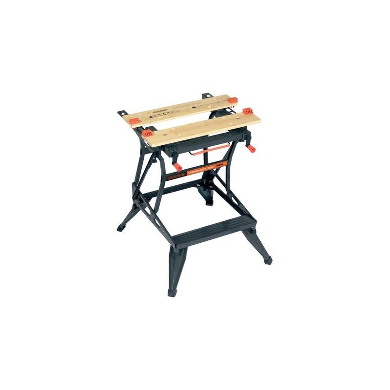 Black+Decker Wm550 Bancos De Trabajo Negro/Marrón, Acero, Madera, Negro, 472 Mm