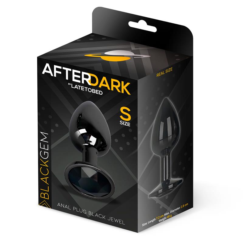 Blackgem Plug Anal Metálico Con Joya Talla S Negro