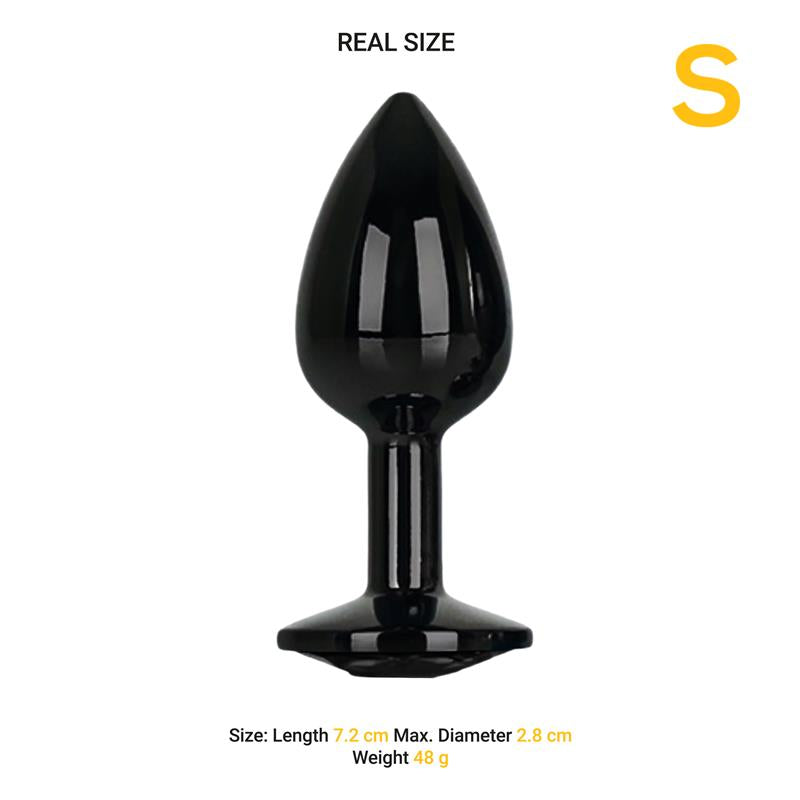 Blackgem Plug Anal Metálico Con Joya Talla S Negro