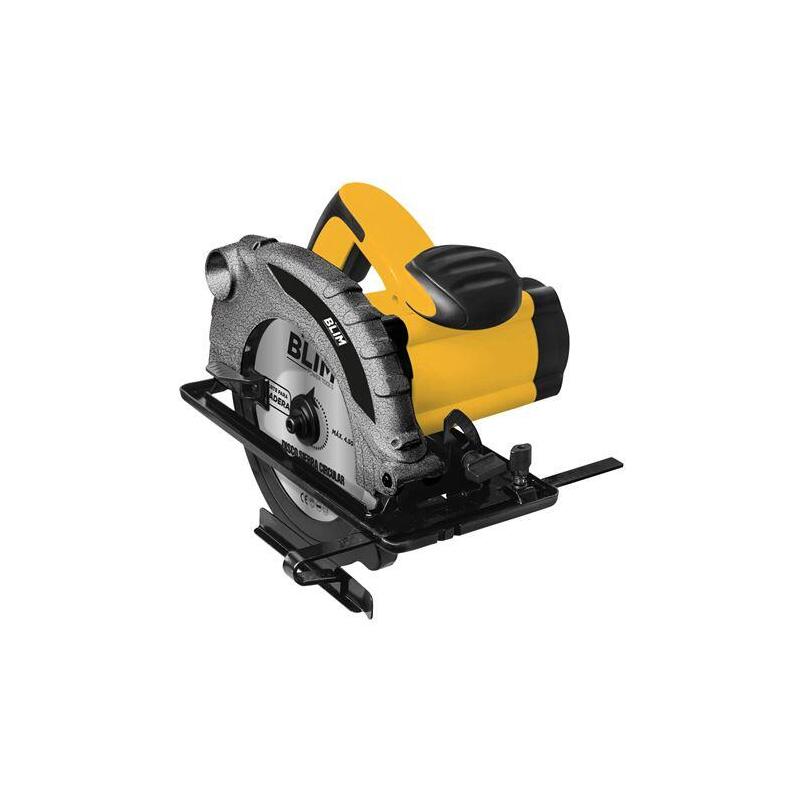 Blim Sierra Circular 185mm - Potencia 1300w - Velocidad 4500rpm - Empuñadura Ergonomica - Salida Extraccion De Polvo - Color Amarillo