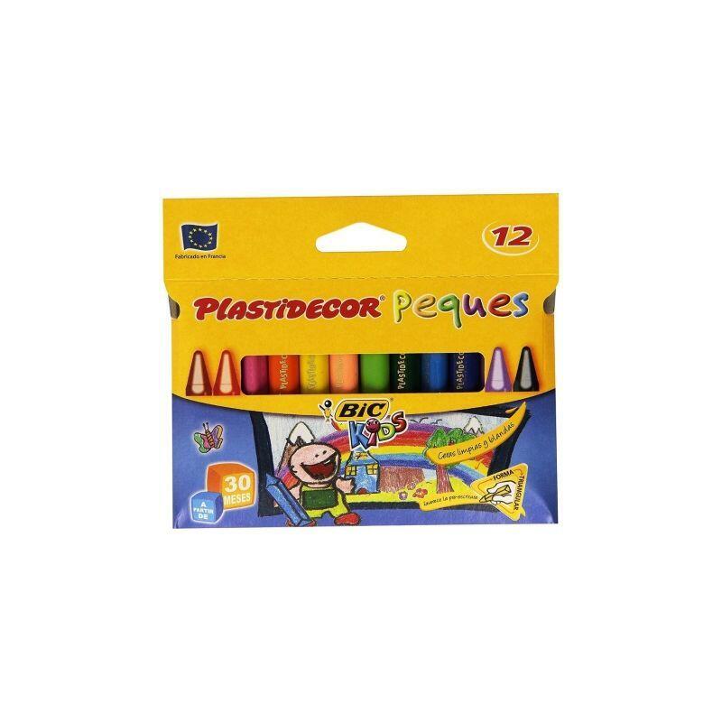 Blister 12 Unidades De Ceras Plastidecor Para Peques A Partir De 30 Meses Forma Triangular Extralimpia Bic
