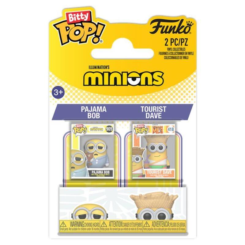 Blister 2 Figuras Bitty Pop Minions Bob & Dave