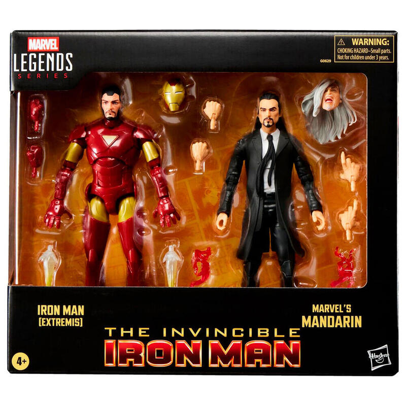 Figuras Blister 2 Iron Man Extremis & Marvels Mandarin The Invencible Iron Man Marvel 15cm