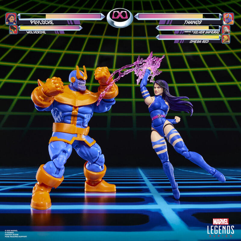 Blister 2 Figuras Psylocke Vs Thanos Gameverse Marvel Legends 15cm