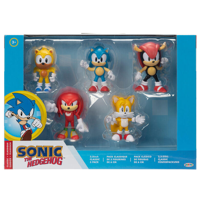 Blister 5 Figuras Sonic The Hedgehog 6cm