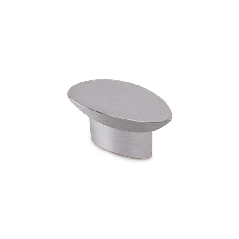 Blister Con 4 Pomos Metálicos Para Mueble, Con Acabado Cromo Mate Mod. 743 41x19mm Rei